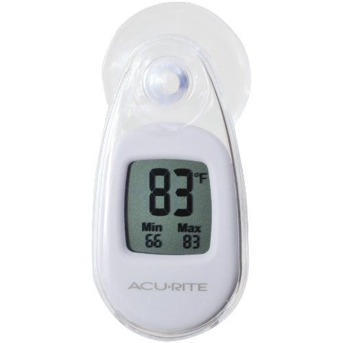 AcuRite 00315 Suction Cup Thermometer, White