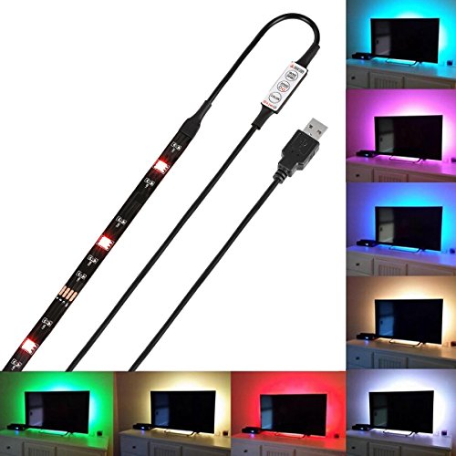 Autai LED Backlight Accent Night Light Bias Lighting for HDTV USB LED Strip Normal Bright White Backlight Kit for Flat Screen TV LCD Desktop PC