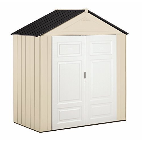 Rubbermaid Junior Outdoor Shed, Plastic, 147-Cubit Feet, Maple (1862705)