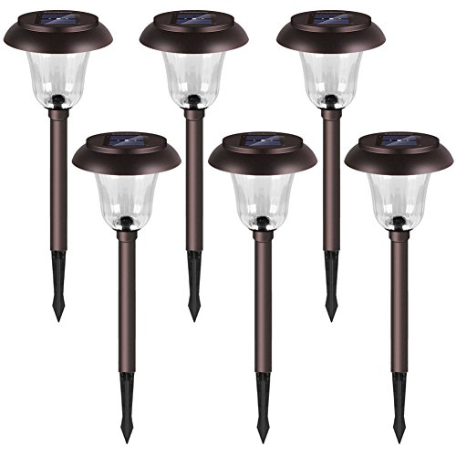 InnoGear Solar Lights Outdoor, 6 Pack Path Pathway Light LED Landscape Lighting Weatherproof Auto on/ off for Garden Lawn Patio Yard Walkway Sidewalk Driveway