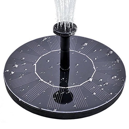 MADETEC Solar Birdbath Fountain Pump, 1.4W Solar Outdoor Water Fountain Panel Kit for Bird Bath,Small Pond,Garden and Lawn