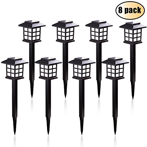 KODOO 8Pack Solar Pathway Lights Outdoor, Outdoor Garden Lights, Solar Pathway Lights, Outdoor Landscape Lighting for Lawn/Patio/Yard/Walkway/Driveway