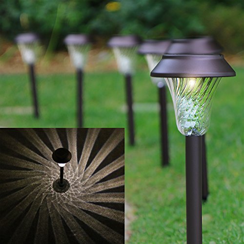 Enchanted Spaces Solar Path Light, Set of 6, Bronze, w/Extra-Bright LED