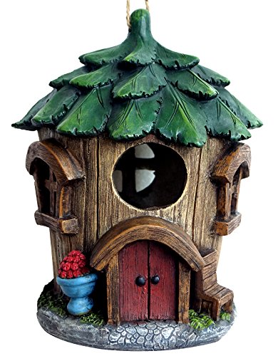 Harmony Fountains The Bright Tree House 9″ Birdhouse – Quaint Woodsy House. HF-BH-002 by