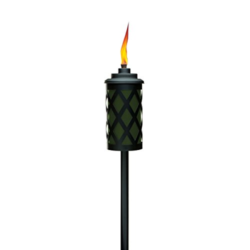 TIKI Brand 65-Inch Urban Metal 4-in-1 Torch, Army Green