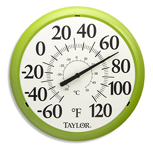 Taylor Precision Products Big and Bold Dial Thermometer (13.25-Inch, Green)