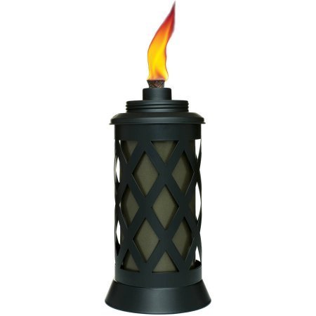 “ABC Products” – All Heavy Metal – Designers Diamond Shape Windows -Table top – Tiki Torch – For Citronella Oil – With Removable Lid For Refill – (Dark Bronze And Black – Outdoor Use Only)