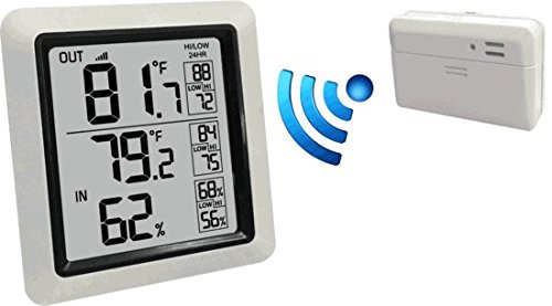 Ambient Weather WS-0270 Wireless Min/Max Outdoor Thermometer with Indoor Humidity