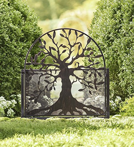 Metal Garden Gate with Tree of Life Design, 36 L x 1 .25 W x 48 H