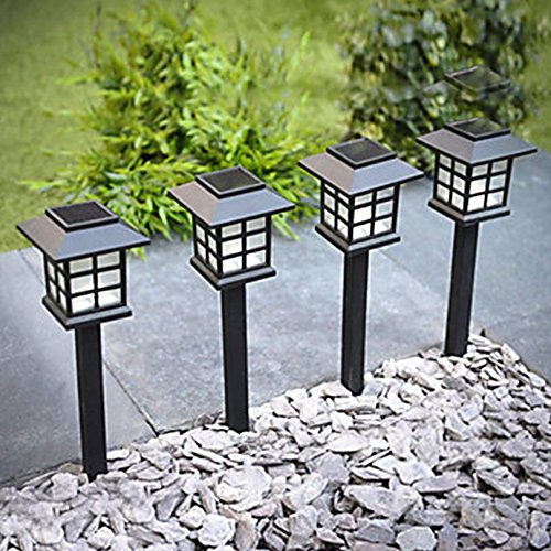 Sogrand Solar Lights Outdoor Pathway Decorative Garden Stake Light Upgraded Warm White LED Brgiht Decorations Stakes Walkway Lamp for Patio Outside Landscape Driveway Path Yard 8Pack