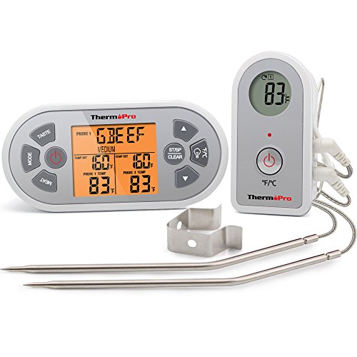 ThermoPro TP22 Digital Wireless Remote Cooking Food Meat Thermometer for Oven Smoker BBQ Grill Thermometer with Dual Probe