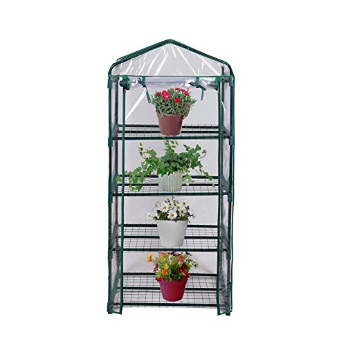 Blissun 4 Tier Mini Greenhouse, 27″L x 19″W x 62″H