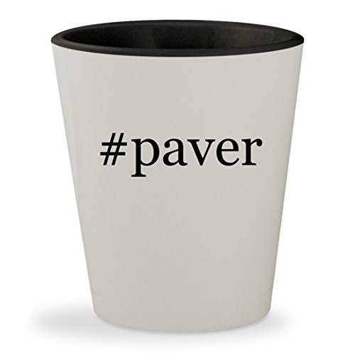 #paver – Hashtag White Outer & Black Inner Ceramic 1.5oz Shot Glass