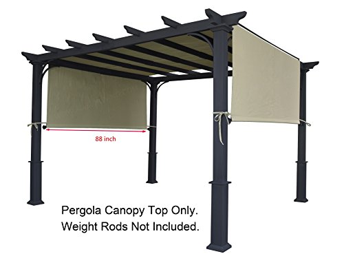 ALISUN Universal 194″ x 88″ Replacement Canopy Top for Pergola Structure (Beige)