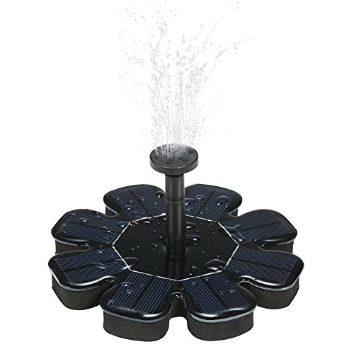 Solar Fountain Pump,Solar Powered Fountain Pump 8V/1.6W Solar Panel Floating Water Fountain Pump Kit for Bird Baths Pond, Pool and Garden Decoration