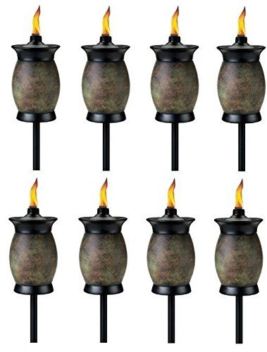 (8) ea Lamplight Farms / Tiki 1112155 4-In-1 Multi Use Citronella Patio Torches