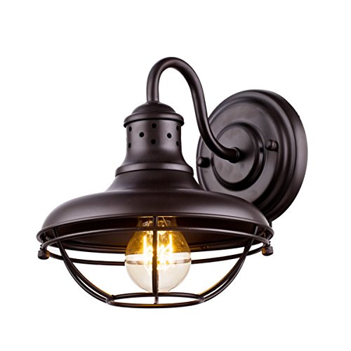 Dazhuan Vintage Metal Cage Wall Light Porch Wall Lantern Wall Sconce Lamp Oil Rubbed Bronze Finish