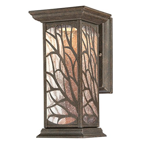 Westinghouse 6312000 Glenwillow One-Light LED Outdoor Wall Lantern with Clear Seeded Glass, Victorian Bronze Finish