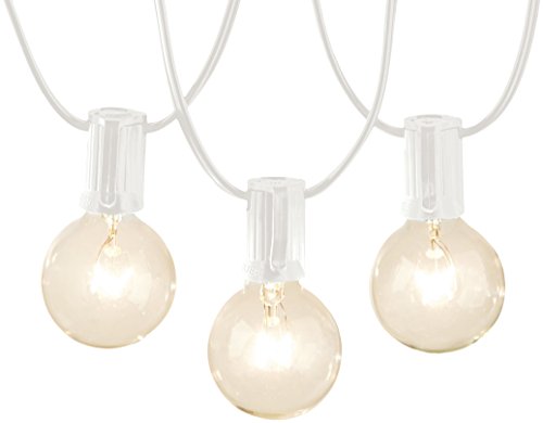 AmazonBasics Patio Lights, White, 25′