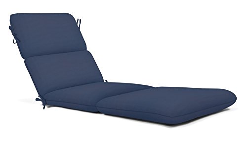 Strathwood AZ2315-3012 Sunbrella Canvas Outdoor Chaise Lounge Cushion, Large, Navy Blue