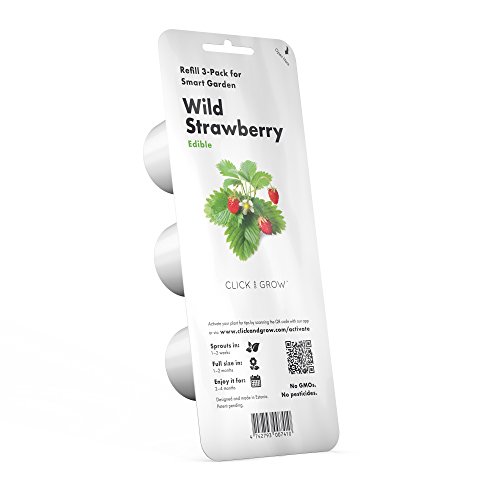 Click & Grow Wild Strawberry Refill 3-Pack for Smart Herb Garden