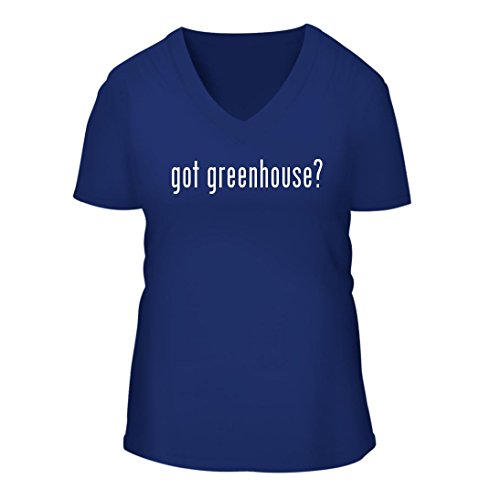 got greenhouse? – A Nice Women’s Short Sleeve V-Neck T-Shirt Shirt, Blue, Large