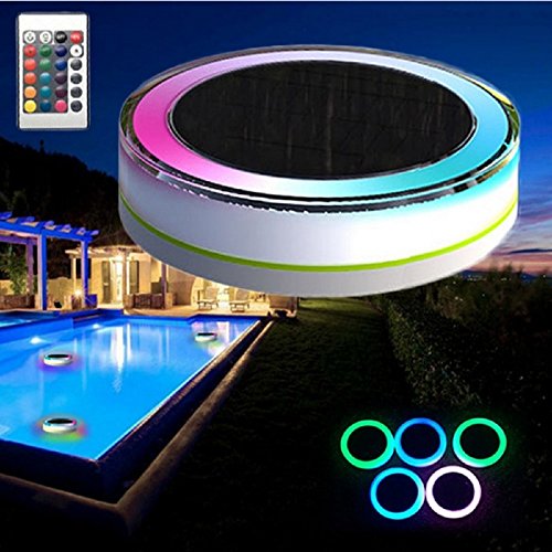 Svitlife Remote Control Solar Power LED Colorful Swimming Pool Light Garden Waterproof Floating Lamp