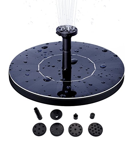 Solar Bird Bath Fountain Pump, 1.5W Upgrade Version Solar Bird Bath Fountain Pump, Free Standing Floating Outdoor Solar Powered Panel Kit for Garden, Pond, Pool, PatioDecoration&Watering, Aquarium