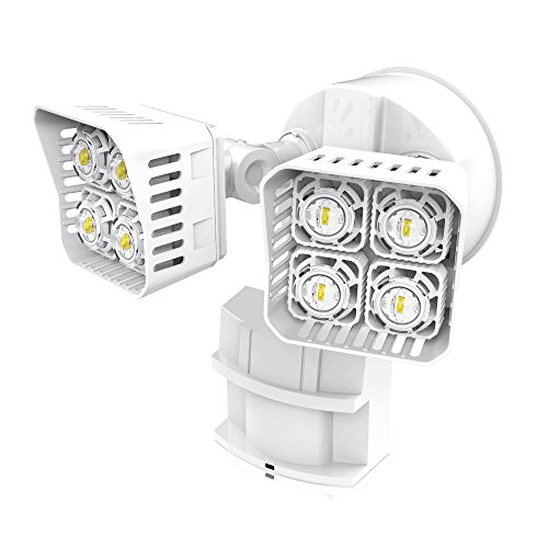 SANSI LED Security Motion Sensor Outdoor Lights, 30W (250W Incandescent Equivalent) 3400lm, 5000K Daylight, Waterproof Flood Light, ETL Listed, White