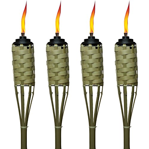 Tiki Brand 57-Inch Luau Bamboo Torches – 4 pack