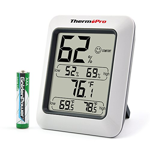 ThermoPro TP50 Digital Hygrometer Indoor Thermometer Humidity Monitor with Temperature Humidity Gauge