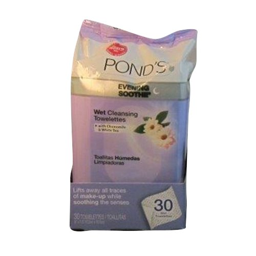 POND’S Evening Soothe Wet Cleansing Towelettes, 28-Count (Pack of 3)