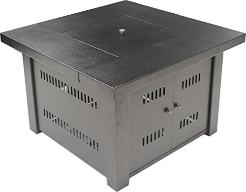 LEGACY HEATING 38-Inch Square Fire Pit Table, Bronze powder coated finish