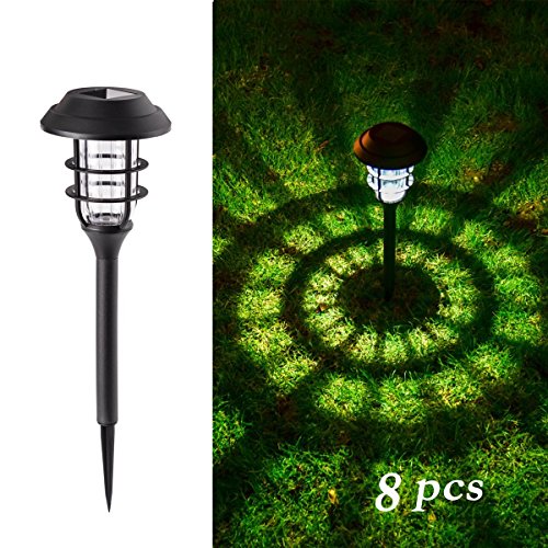 GIGALUMI Solar Pathway Lights Outdoor, Waterproof Outdoor Solar Lights for Garden, Landscape, Path, Yard, Patio, Driveway, Walkway- (8 Pack)