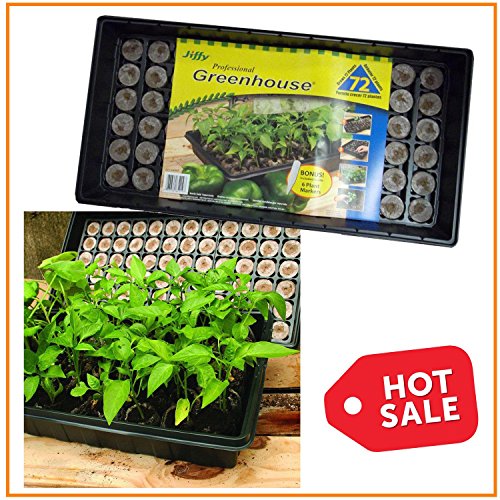 Seed Starter Kit Tray Plastic 2 Piece Seedling Plant Label Peat Pellets Greenhouse Dome New