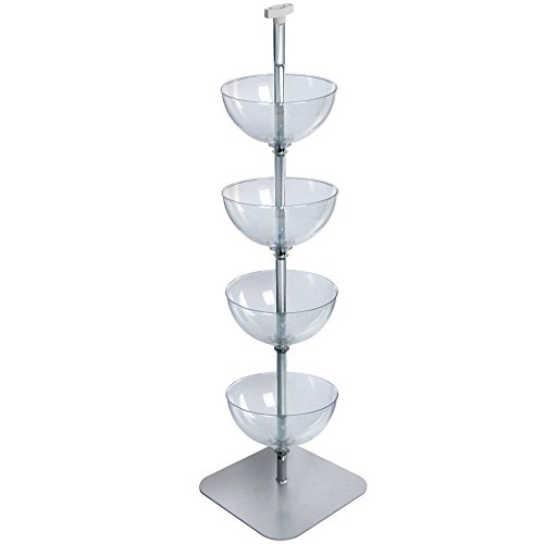 Azar 751404 4 Tiered Bowl Floor Display with 14″ Bowl & Flat Base