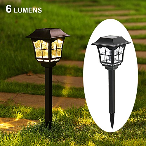 Maggift 6 Lumens Solar Pathway Lights Solar Garden Lights Outdoor Solar Landscape Lights for Lawn Patio Yard Pathway Walkway, 6 Pack