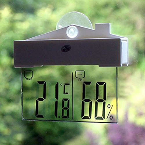 Vitoki LCD Digital Window Thermometer Hygrometer Indoor/Outdoor Temperature Humidity Meter