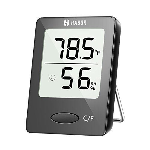 Habor Digital Hygrometer Indoor Thermometer, Humidity Gauge Indicator Room Thermometer, Accurate Temperature Humidity Monitor Meter for Home, Office, Greenhouse