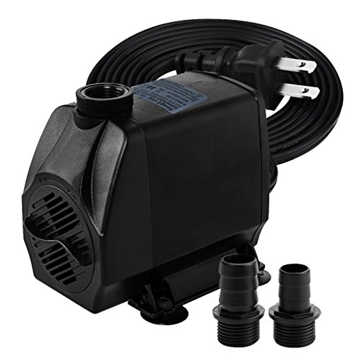 Minerva 1050GPH Submersible Water Pumps For Aquarium, Tabletop fountains, Pond, Water gardens and Hydroponic systems with Two Nozzles, CE-ROHS Approved, 5.9ft Power Cord