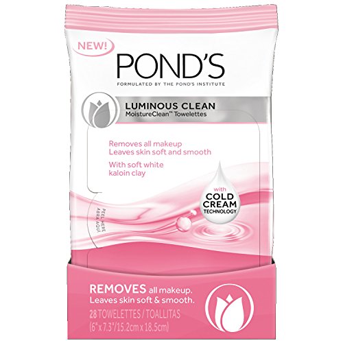 Pond’s Moisture Clean Towelettes, Luminous Clean 28 ct (Pack of 3)