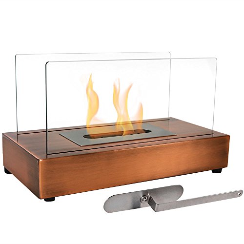 Sunnydaze Copper El Fuego Ventless Tabletop Bio Ethanol Fireplace