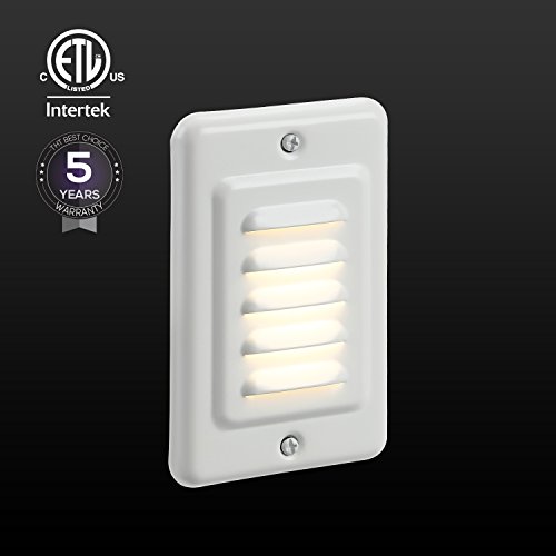 TORCHSTAR Indoor/Outdoor LED Step Light, IP65 Waterproof Mini Wall Mount Stair Light, ETL Certified, 5 Years Warranty