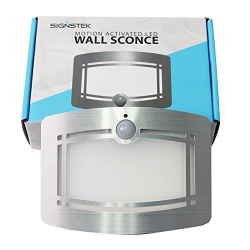 Signstek 10 LED Wireless Light-operated Motion Sensor Activated Battery Operated Sconce Wall Light