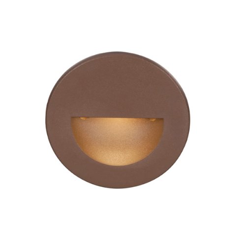 WAC Lighting WL-LED300-C-BZ Circular Scoop 4W 120V LED Step Light with White Lens, Bronze Finish