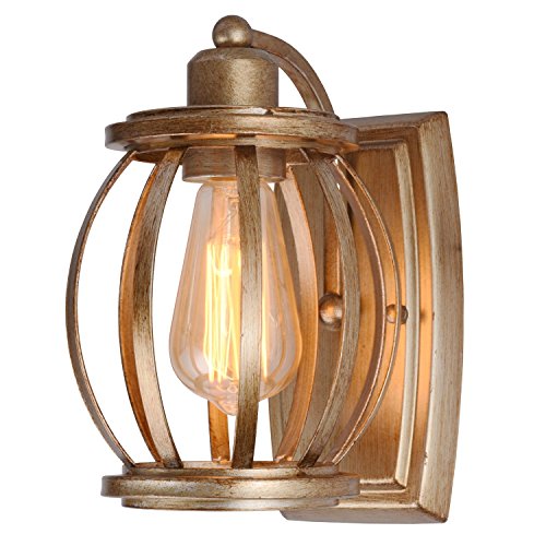 Alice House 9.2“ Rustic Wall Sconce Lighting, Cage Edison Lamp, Vintage Style Wall Light Fixture for Vanity, Porch, Foyer, Bedside AL7091-W1