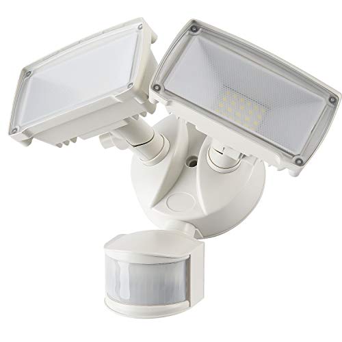 28W Motion Sensor Security Light, LED Security Light Lights Motion Outdoor 2700LM 6000K Waterproof IP65 Adjustable Floodlight ETL & DLC Certificated Flood Lights for Yard Garage (White)