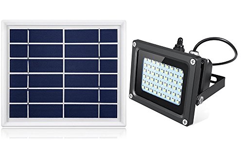 Solar Flood Light Outdoor,JPLSK 54Leds 400Lumen IP65 Waterproof Outdoor Flood Light Fixture for Doorway,Porch,Sign,Grill,Auto-on/Off Dusk to Dawn