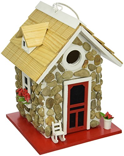 Home Bazaar Hand-made Fieldstone Guest Cottage Birdhouse – Eco Tough Bird House