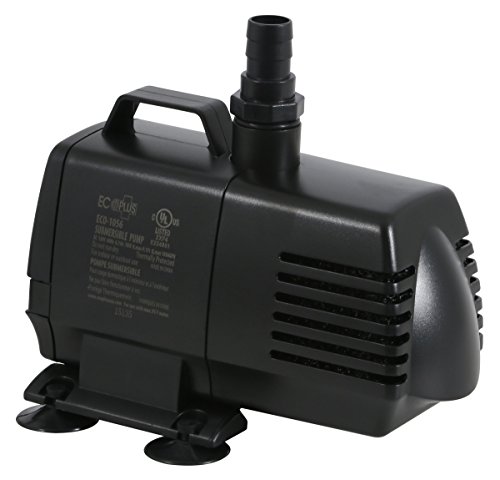 EcoPlus 1056 GPH (3785 LPH, 70W) Submersible Water Pump w/ 15 ft Power Cord | Aquarium, Fish Tank, Fountain, Pond, Hydroponics